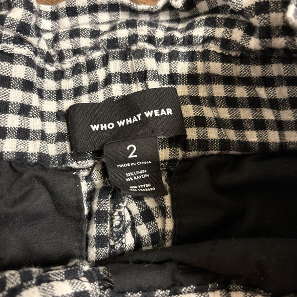 Who What Wear High Waist Gingham Shorts - Picture 2 of 2